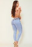 JS5100 JEAN DAMA SKINNY 3 BOTONES CON CORTES EN PRETINA