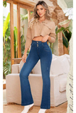 JF1851 JEAN TRES BOTONES WIDE PUSH UP DISEÑO EN PRETINA