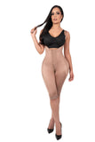 LABELLA | FAJA A LA RODILLA COMPRESION MEDIA 4 LINEAS DE BROCHES CON CIERRE PARTE INTIMA C6379