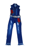 ES9312 ENTERIZO EN JEANS CON FLORES ES9312 AZL 8