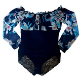 BD4323 BODY CONTROL CON ENCAJE Y ESTAMPADO DE FLORES