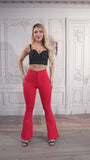 LABELLA | LG2783 LEGGINS BOOTYUP BOTA CAMPANA CON BOTÓN