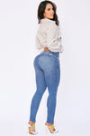 JS4311 JEANS PUSH UP 3 BOTONES A LA CADERA