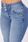 JS4311 JEANS PUSH UP 3 BOTONES A LA CADERA