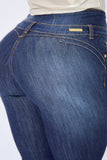 JS4409 JEANS PUSH UP AZUL 3 BOTONES TIRO MEDIO