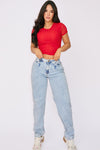 JS4306 JEANS TIPO CARGO AZUL CLARO 1 BOTÓN