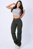 JS4128 JEANS TIPO CARGO VERDE MILITAR