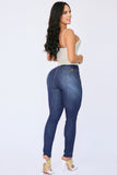 JS4409 JEANS PUSH UP AZUL 3 BOTONES TIRO MEDIO