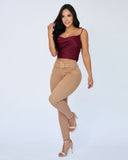 JS4007 JEANS PUSH UP CAMEL