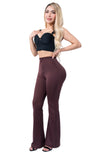 LABELLA | Leggings triple realce con faja Colombiana BBL LUXURY acampanado comprime abdomen y saca caderas LG7175
