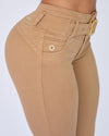 JS4007 JEANS PUSH UP CAMEL