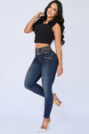 JS4116 JEANS PUSH UP AZUL OSCURO 3 BOTONES