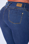 JS4210 JEANS PUSH UP AZUL 3 BOTONES CON BOLSA
