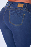 JS4210 JEANS PUSH UP AZUL 3 BOTONES CON BOLSA